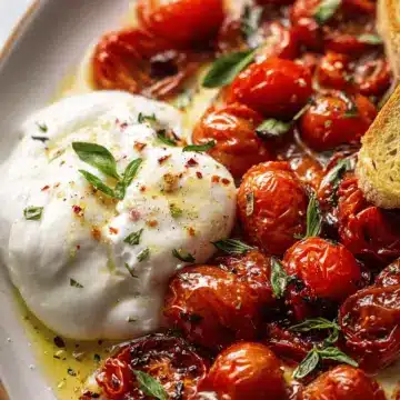 Roasted Tomatoes With Burrata