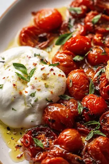 Roasted Tomatoes With Burrata