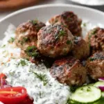 Healthy Greek Turkey Meatballs With Tzatziki
