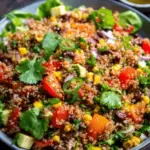 Mexican Quinoa Salad with Honey Lime Vinaigrette VGVegetarian GF