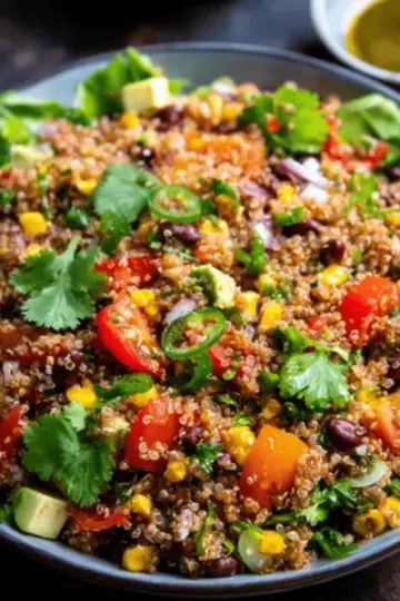 Mexican Quinoa Salad with Honey Lime Vinaigrette VGVegetarian GF