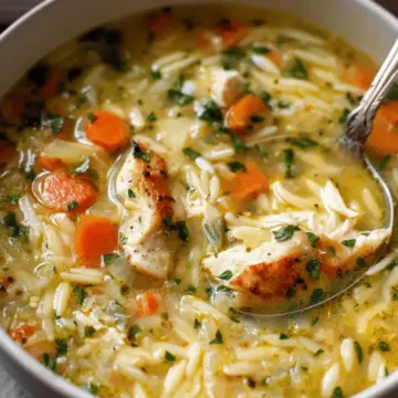 Lemon Chicken Orzo Soup