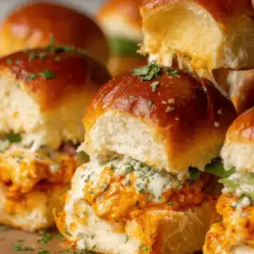 Sheet Pan Buffalo Chicken Sliders