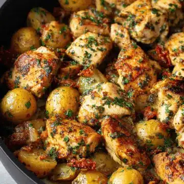Garlic Butter Chicken and Potato Skillet