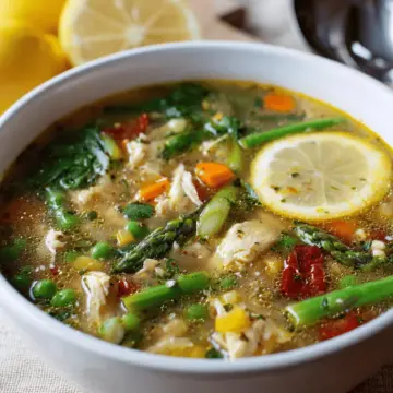 Simple Lemony Chicken Soup with Spring Veggies