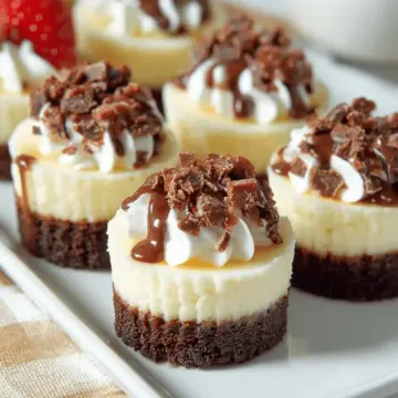 Brownie Bottom Mini Cheesecakes
