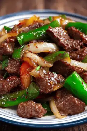 Pepper Steak with Onion Stir Fry