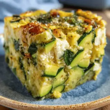 Baked Zucchini, Spinach, and Feta Casserole
