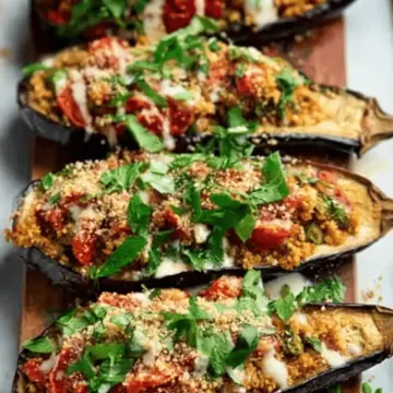Vegetarian Stuffed Eggplant