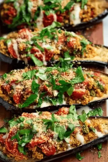 Vegetarian Stuffed Eggplant