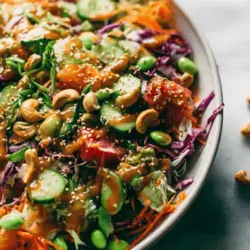 Cashew Crunch Salad with Sesame Dressing