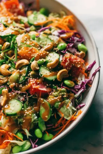 Cashew Crunch Salad with Sesame Dressing