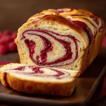 Raspberry Swirl Brioche Loaf Recipe