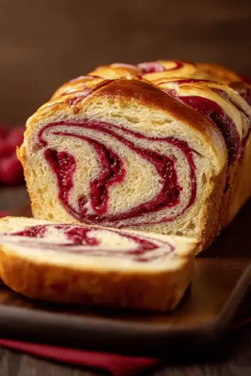 Raspberry Swirl Brioche Loaf Recipe