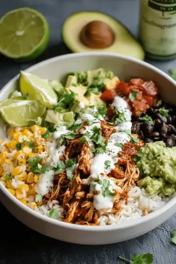 Slow Cooker Chicken Burrito Bowl