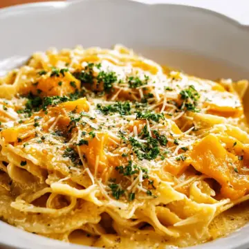 Pasta With Butternut Squash Parmesan Sauce