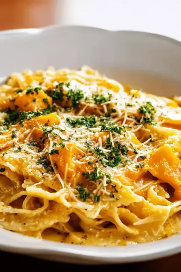 Pasta With Butternut Squash Parmesan Sauce