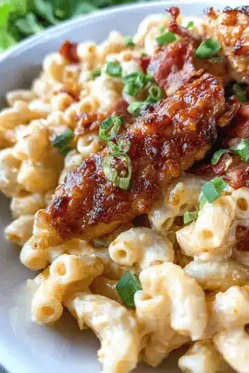 Copycat Applebee’s Honey Pepper Chicken Mac and Cheese