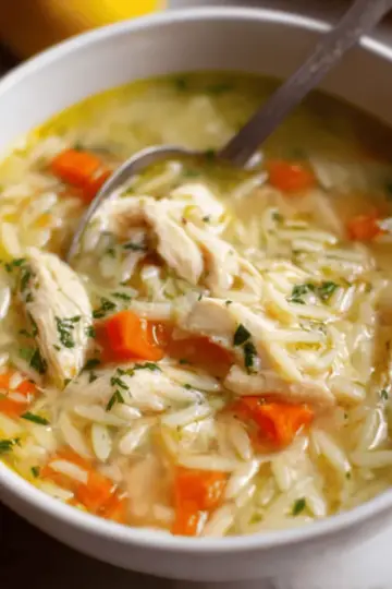 Lemon Chicken Orzo Soup