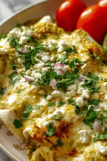 Green Chicken Enchiladas (Enchiladas Verdes con Pollo)