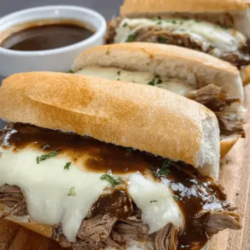 Crockpot French Dip Sandwiches