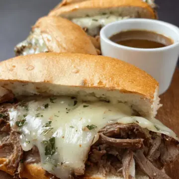 Crockpot French Dip Sandwiches