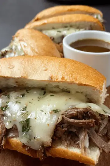 Crockpot French Dip Sandwiches