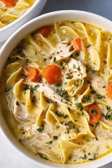 Easy Creamy Chicken Noodle Soup