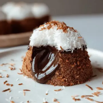 Coconut Dome with Chocolate Spread