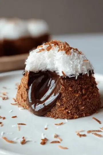 Coconut Dome with Chocolate Spread