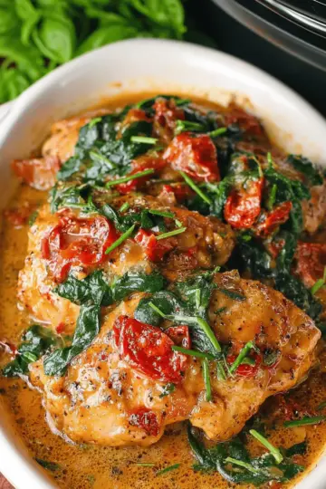 Slow Cooker Tuscan Chicken