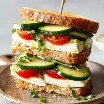 Cucumber Caprese Sandwich