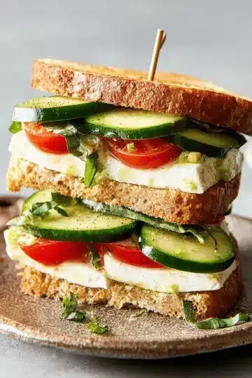 Cucumber Caprese Sandwich