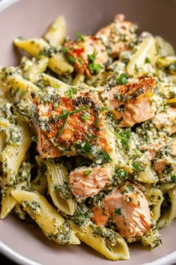 Salmon Pesto Pasta