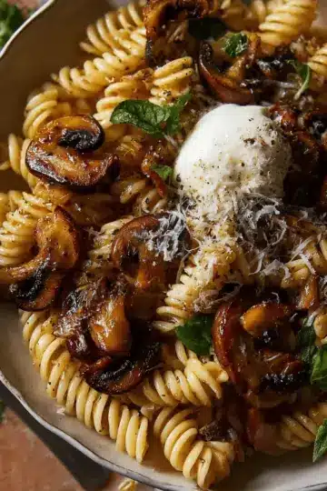 White Wine Pasta with Roasted Mushroom (Updated Recipe)