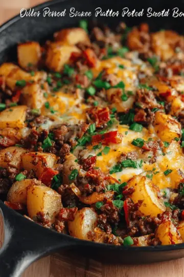 Loaded Ground Beef and Potatoes Skillet