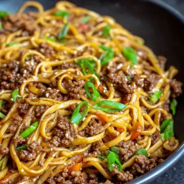 Mongolian Ground Beef Noodles – Easy Griddle or Skillet Recipe