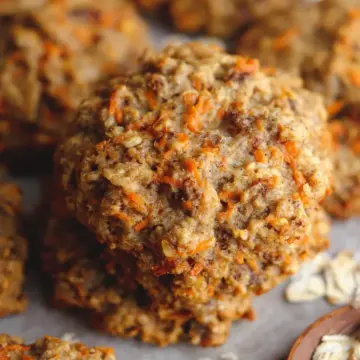 Healthy Carrot Cake Oatmeal Cookies
