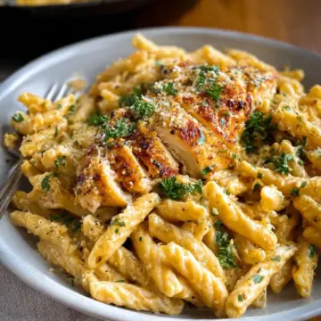 Garlic Parmesan Chicken and Pasta (One-Pan)