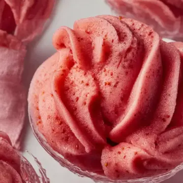 Sweet and Silky Strawberry Sorbet