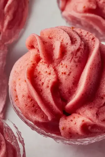 Sweet and Silky Strawberry Sorbet