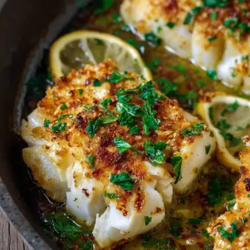 Baked Cod Recipe with Lemon and Garlic