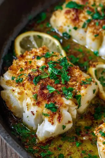 Baked Cod Recipe with Lemon and Garlic