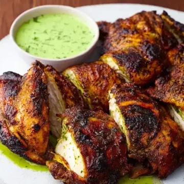Peruvian-Style Grilled Chicken With Green Sauce Recipe
