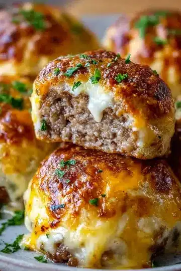 Garlic Parmesan Cheeseburger Bombs Recipe