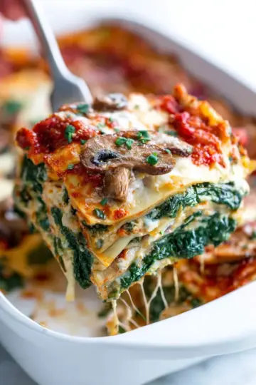 Spinach Mushroom Lasagna