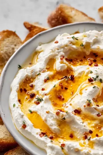 Whipped Ricotta Dip with Hot Honey