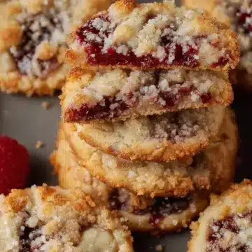 Raspberry Crumble Cookies
