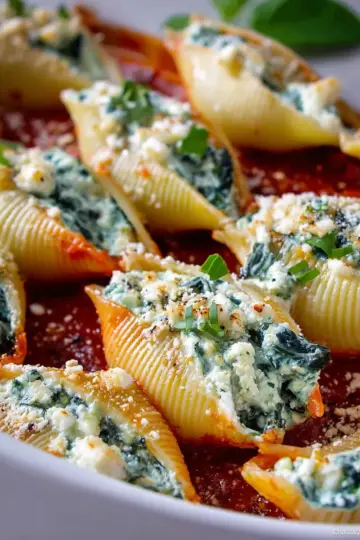 Spinach and Ricotta Stuffed Shells