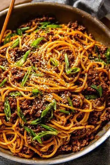 Mongolian Ground Beef Noodles